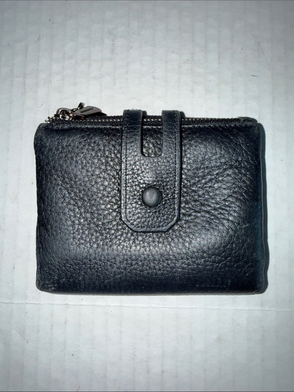 Black Leather Bifold Wallet